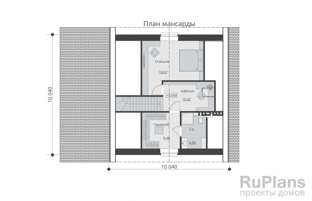 Проект дома с мансардой - Rg5105 строительство в Самаре