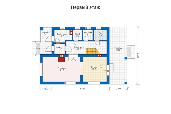 Проект дома Б122 строительство в Самаре