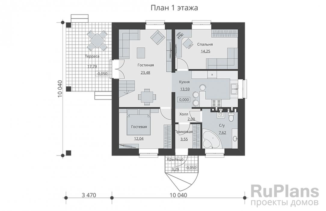 Проект дома с мансардой - Rg5105 строительство в Самаре